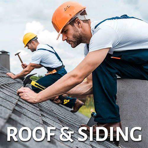 Roofers attaching shingles to a roof - link